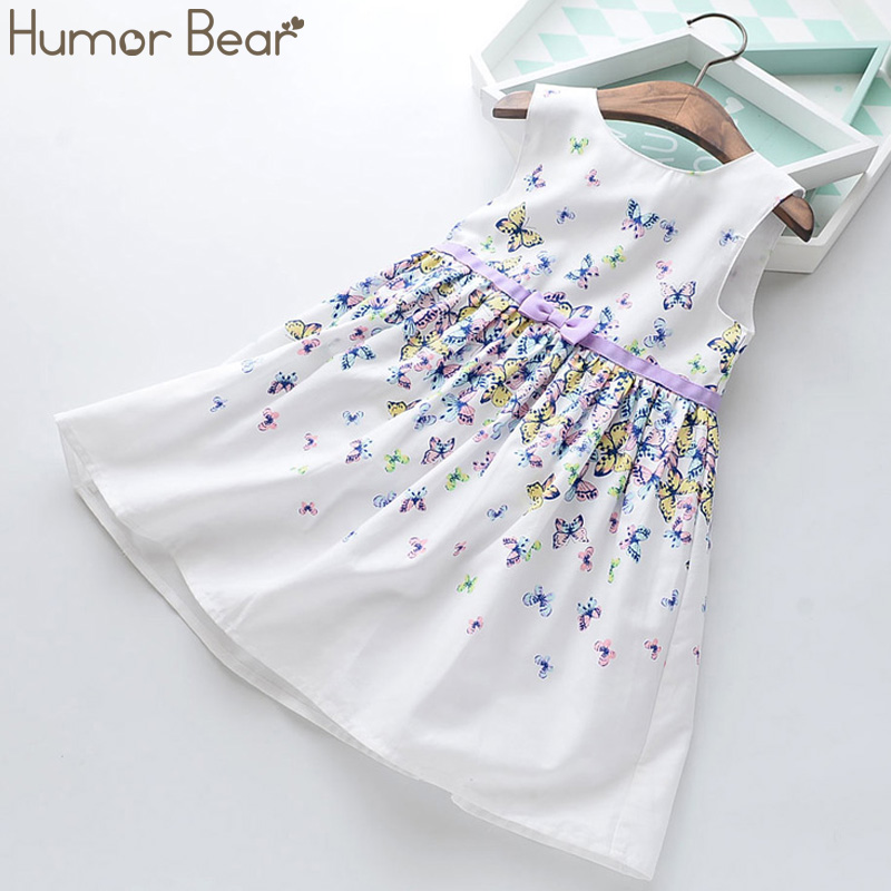 Humor Bear Summer Girls Dress Striped Bow Princess Dress Girls Doll Collar Sleeveless Dress For Girls Children Clothing Humor Bear Summer Girls Dress Striped Bow Princess Dress Girls Doll Collar Sleeveless Dress For Girls Children Clothing
