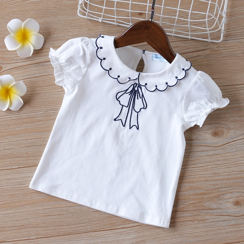 Humor Bear New Summer Children Clothing Fashion Doll Collar Girl Bow White Blouses+ Shorts Clothing Set Kids Clothes Sets Humor Bear New Summer Children Clothing Fashion Doll Collar Girl Bow White Blouses+ Shorts Clothing Set Kids Clothes Sets