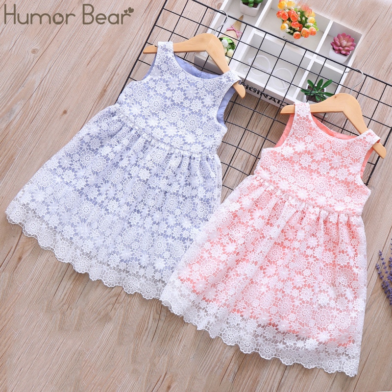 Humor Bear Summer Brand New Girls Dress Flowers Lace Silk Dress Fashion Girls Round Neck Flying Sleeve Dress Baby Kids Clothing Humor Bear Summer Brand New Girls Dress Flowers Lace Silk Dress Fashion Girls Round Neck Flying Sleeve Dress Baby Kids Clothing