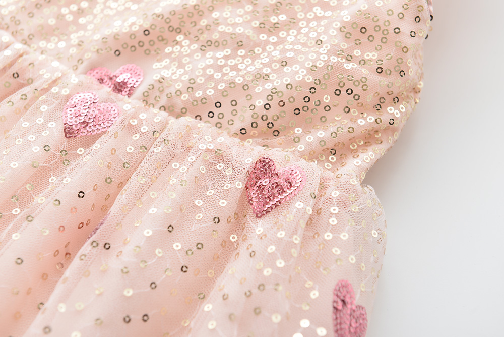 Humor Bear Girls Dress Summer Brand New Sequin Splicing Yarn Girls Round Neck Flying Sleeve Dress Baby Kids Girls Clothing Humor Bear Girls Dress Summer Brand New Sequin Splicing Yarn Girls Round Neck Flying Sleeve Dress Baby Kids Girls Clothing