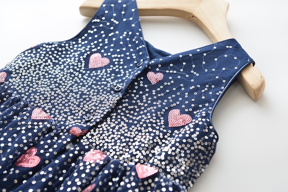 Humor Bear Girls Dress Summer Brand New Sequin Splicing Yarn Girls Round Neck Sleeveless Love Dot Dress Baby Kids Girls Clothing Humor Bear Girls Dress Summer Brand New Sequin Splicing Yarn Girls Round Neck Sleeveless Love Dot Dress Baby Kids Girls Clothing