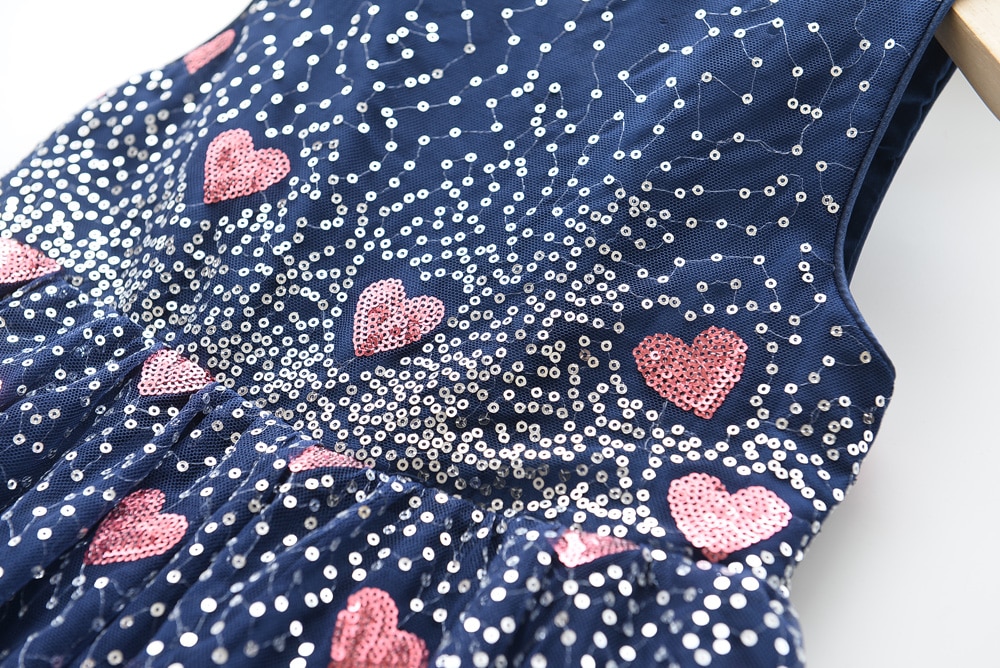 Humor Bear Girls Dress Summer Brand New Sequin Splicing Yarn Girls Round Neck Sleeveless Love Dot Dress Baby Kids Girls Clothing Humor Bear Girls Dress Summer Brand New Sequin Splicing Yarn Girls Round Neck Sleeveless Love Dot Dress Baby Kids Girls Clothing