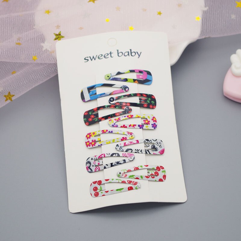 10 Pcs/set Simple Colorful Paint Children's BB Hair Clips for Child Baby Cute Small Mini Hairpins Printing Hair Headdress 3.5cm 10 Pcs/set Simple Colorful Paint Children's BB Hair Clips for Child Baby Cute Small Mini Hairpins Printing Hair Headdress 3.5cm
