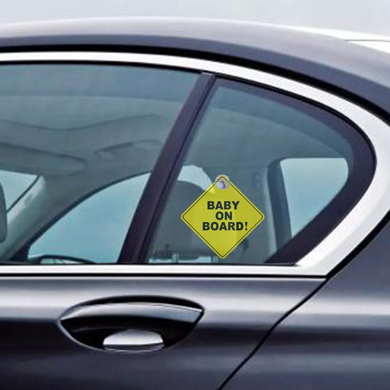 Car Sticker Baby ON BOARD WARNING SAFETY SIGN Sticker Decal with Sucker for Car Vehicle Window Sticker Car Accessories Styling Car Sticker Baby ON BOARD WARNING SAFETY SIGN Sticker Decal with Sucker for Car Vehicle Window Sticker Car Accessories Styling