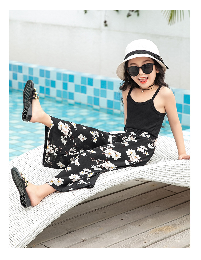 Summer Mommy And Me Floral Family Matching look Mother Daughter Chiffon High-waist bohemian wide-leg pants Clothes Beach Outfits Summer Mommy And Me Floral Family Matching look Mother Daughter Chiffon High-waist bohemian wide-leg pants Clothes Beach Outfits