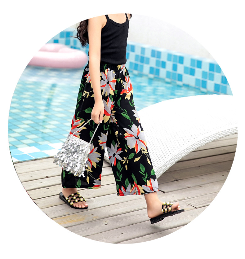 Summer Mommy And Me Floral Family Matching look Mother Daughter Chiffon High-waist bohemian wide-leg pants Clothes Beach Outfits Summer Mommy And Me Floral Family Matching look Mother Daughter Chiffon High-waist bohemian wide-leg pants Clothes Beach Outfits