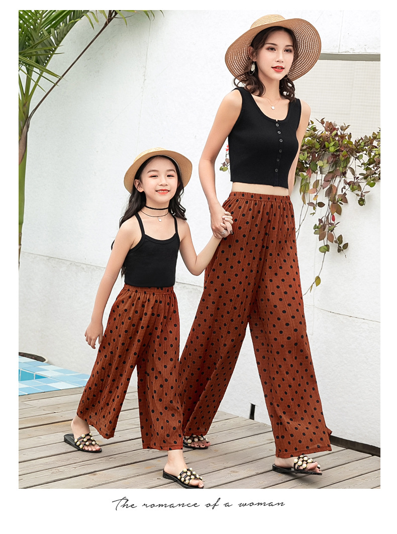 Summer Mommy And Me Floral Family Matching look Mother Daughter Chiffon High-waist bohemian wide-leg pants Clothes Beach Outfits Summer Mommy And Me Floral Family Matching look Mother Daughter Chiffon High-waist bohemian wide-leg pants Clothes Beach Outfits