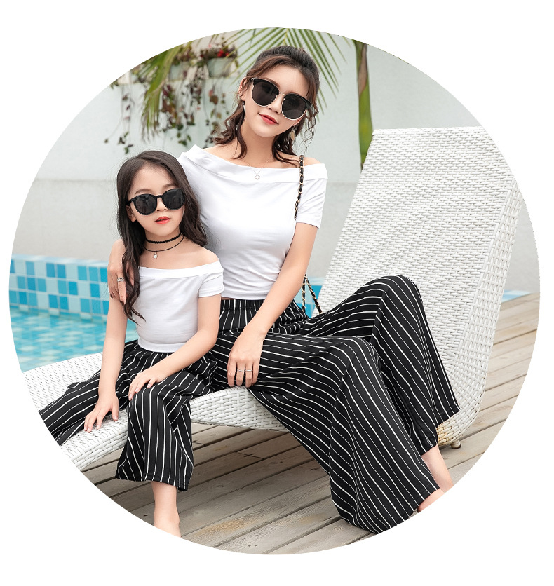 Summer Mommy And Me Floral Family Matching look Mother Daughter Chiffon High-waist bohemian wide-leg pants Clothes Beach Outfits Summer Mommy And Me Floral Family Matching look Mother Daughter Chiffon High-waist bohemian wide-leg pants Clothes Beach Outfits