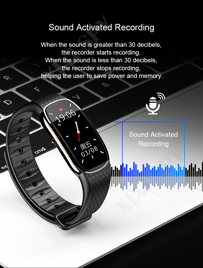 XIXI SPY Voice recorder Dictaphone audio watch bracelet MP3 mini sound professional micro digital activated XIXI SPY Voice recorder Dictaphone audio watch bracelet MP3 mini sound professional micro digital activated