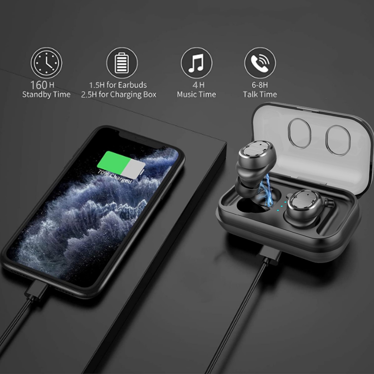 Waterproof Wireless Bluetooth 5.0 Earbuds Waterproof Wireless Bluetooth 5.0 Earbuds