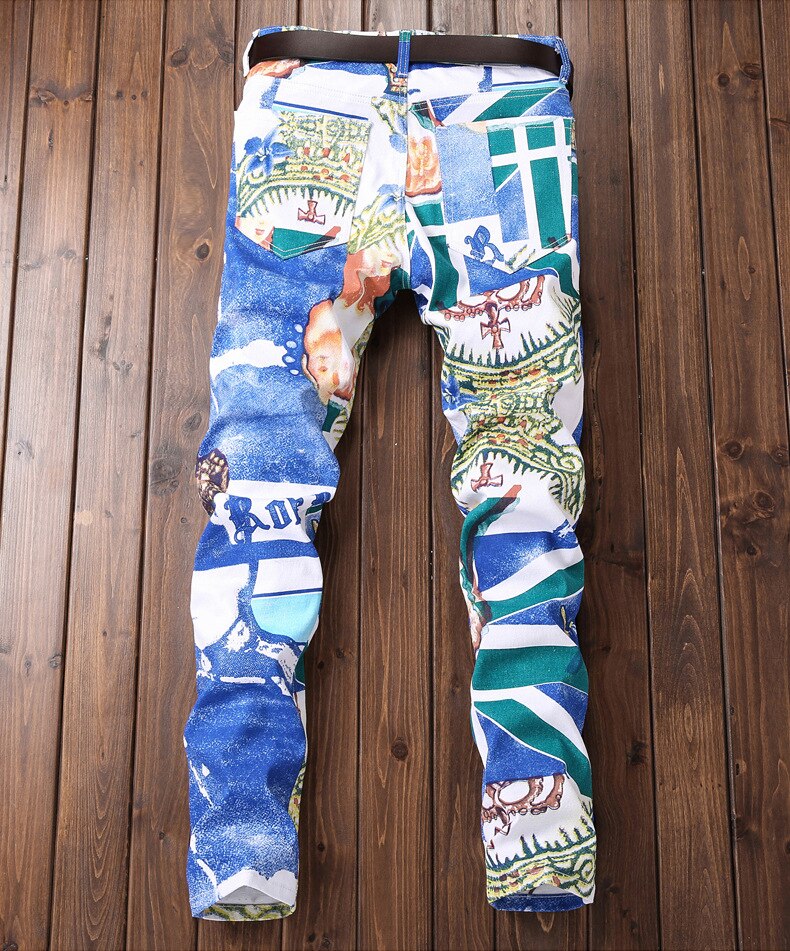 Men's Print Jeans Moda Hombre 2020 New Skull Graffiti Mens Jeans Uomo Skinny Biker Jeans For Man Denim Punk Pants pantalon Hiver Men's Print Jeans Moda Hombre 2020 New Skull Graffiti Mens Jeans Uomo Skinny Biker Jeans For Man Denim Punk Pants pantalon Hiver