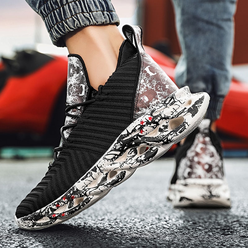 Fashion 2020 Men Casual Platform Shoes Trend Chunky Sneakers Black White Shoes For Mens Trainers Tenis Masculino Baskets Homme Fashion 2020 Men Casual Platform Shoes Trend Chunky Sneakers Black White Shoes For Mens Trainers Tenis Masculino Baskets Homme