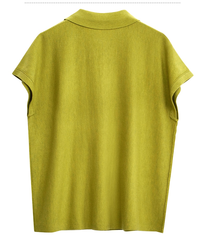 Amii Minimalism Spring Summer Women's Sweater Causal Solid Polo Lapel Loose Women Pullover Fashion Female Shirt Tops 12140315 Amii Minimalism Spring Summer Women's Sweater Causal Solid Polo Lapel Loose Women Pullover Fashion Female Shirt Tops 12140315