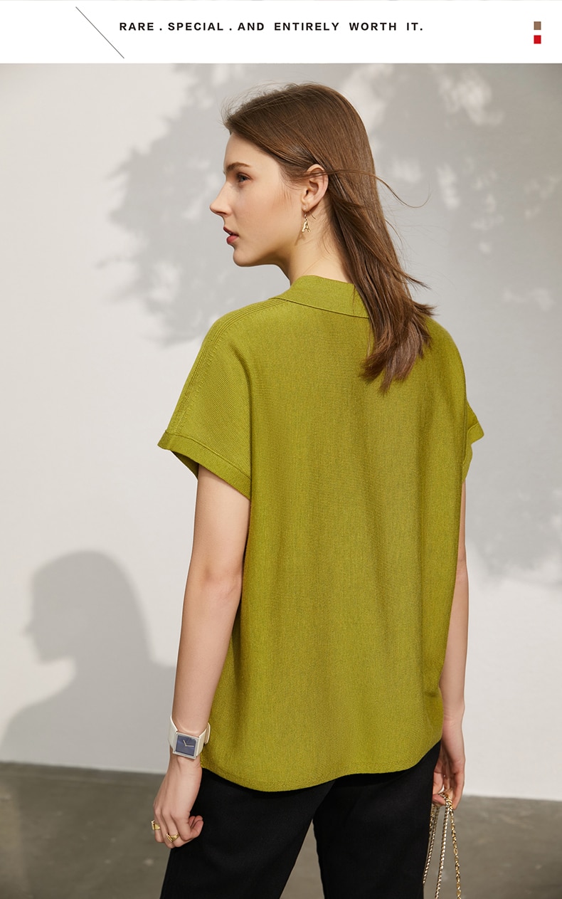 Amii Minimalism Spring Summer Women's Sweater Causal Solid Polo Lapel Loose Women Pullover Fashion Female Shirt Tops 12140315 Amii Minimalism Spring Summer Women's Sweater Causal Solid Polo Lapel Loose Women Pullover Fashion Female Shirt Tops 12140315