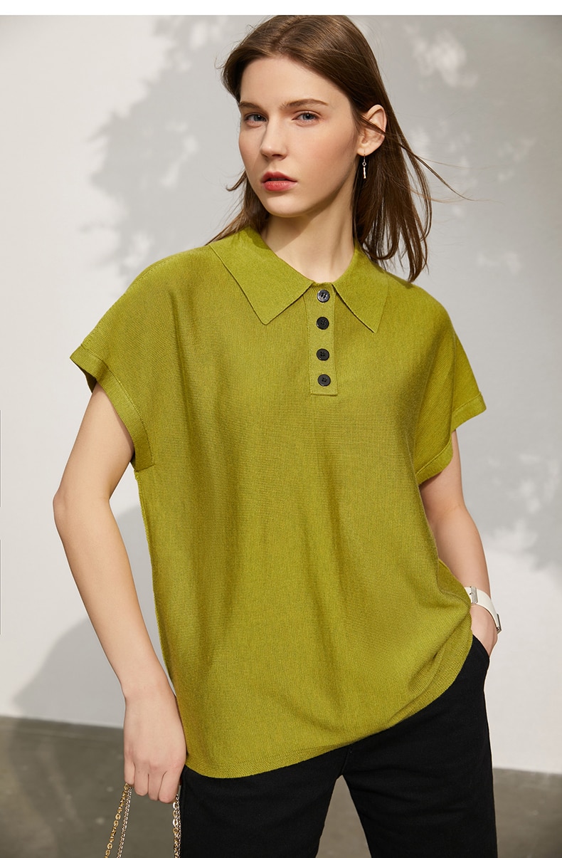 Amii Minimalism Spring Summer Women's Sweater Causal Solid Polo Lapel Loose Women Pullover Fashion Female Shirt Tops 12140315 Amii Minimalism Spring Summer Women's Sweater Causal Solid Polo Lapel Loose Women Pullover Fashion Female Shirt Tops 12140315