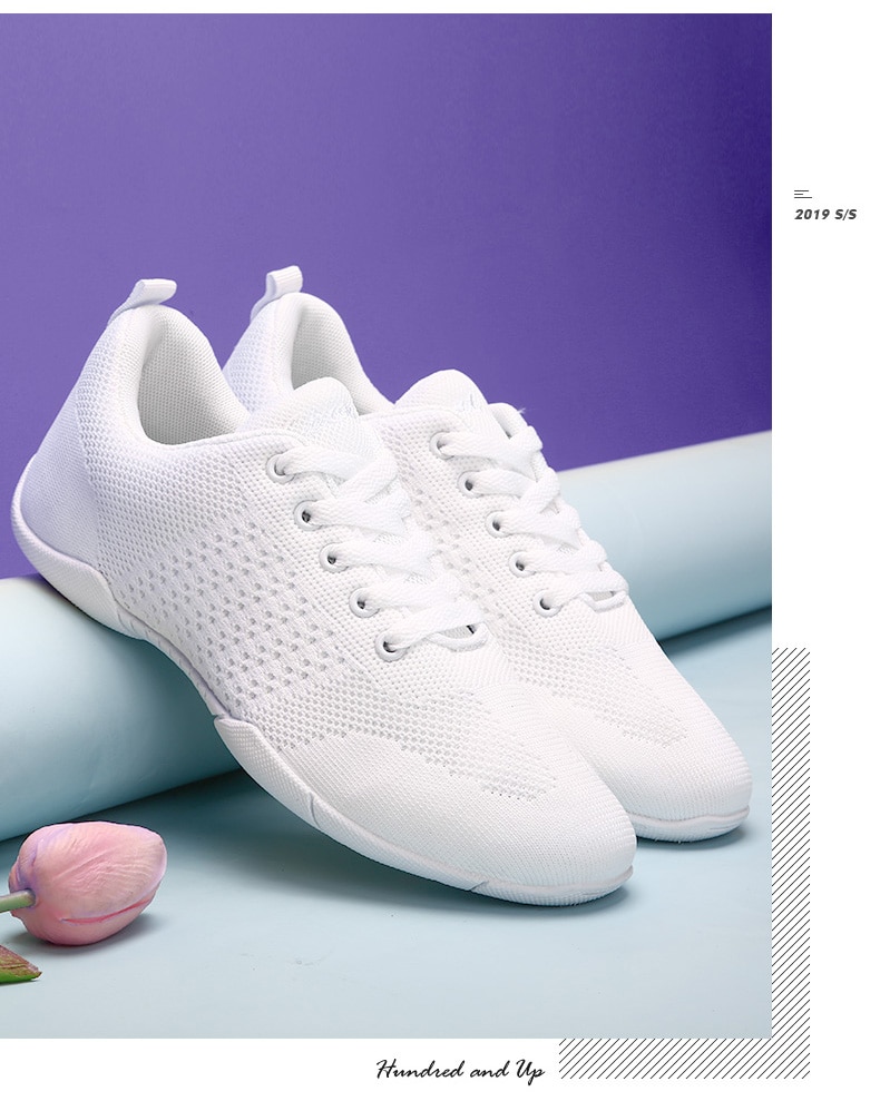White Aerobic Shoes Children's Adult Fitness Shoes Gymnastics Sports Dance Shoes for Women Cheerleading Shoes Women's Square White Aerobic Shoes Children's Adult Fitness Shoes Gymnastics Sports Dance Shoes for Women Cheerleading Shoes Women's Square