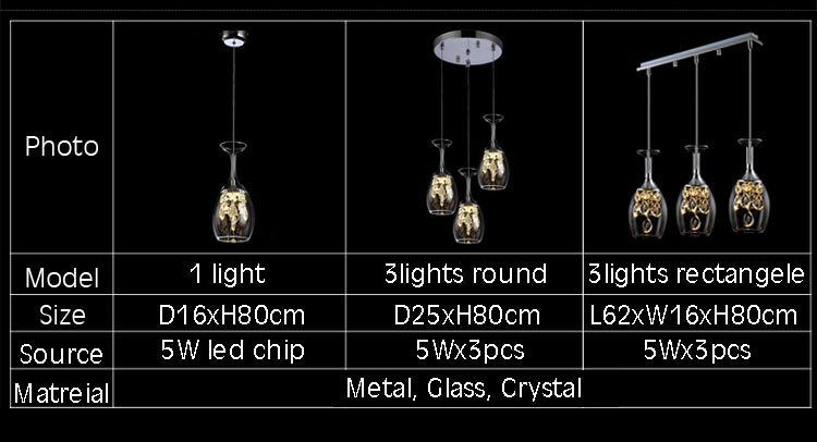 Modern Crystal Led Pendant Light Fixtures Glass Cup Lampshade Suspension Hanging Lamp Dining Room Kitchen Decor Home Lighting Modern Crystal Led Pendant Light Fixtures Glass Cup Lampshade Suspension Hanging Lamp Dining Room Kitchen Decor Home Lighting