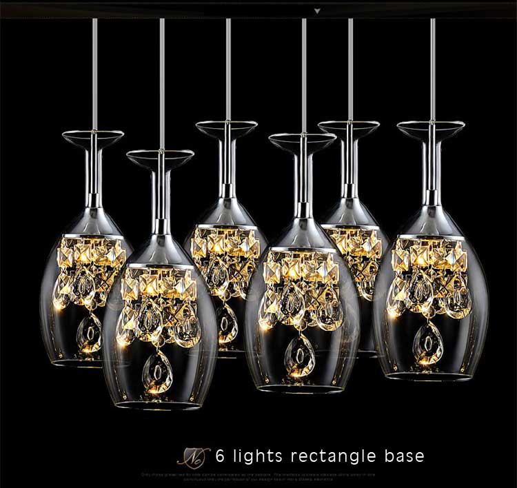 Modern Crystal Led Pendant Light Fixtures Glass Cup Lampshade Suspension Hanging Lamp Dining Room Kitchen Decor Home Lighting Modern Crystal Led Pendant Light Fixtures Glass Cup Lampshade Suspension Hanging Lamp Dining Room Kitchen Decor Home Lighting