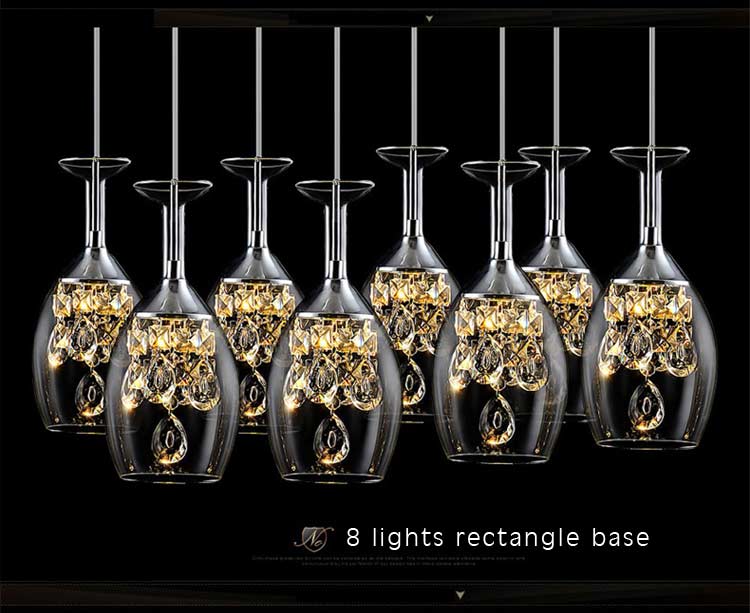 Modern Crystal Led Pendant Light Fixtures Glass Cup Lampshade Suspension Hanging Lamp Dining Room Kitchen Decor Home Lighting Modern Crystal Led Pendant Light Fixtures Glass Cup Lampshade Suspension Hanging Lamp Dining Room Kitchen Decor Home Lighting