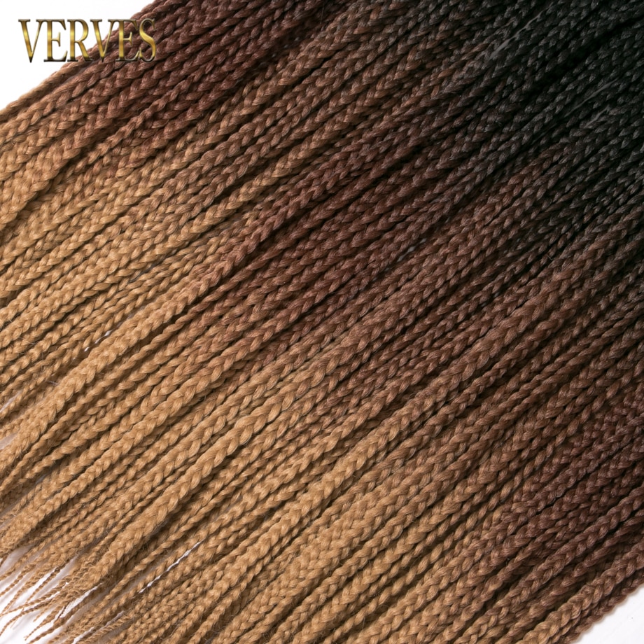 VERVES Crochet braids 24 inch box braid 22 Roots/pack Ombre Synthetic Braiding Hair extension Heat Fiber Bulk braid pink,black VERVES Crochet braids 24 inch box braid 22 Roots/pack Ombre Synthetic Braiding Hair extension Heat Fiber Bulk braid pink,black
