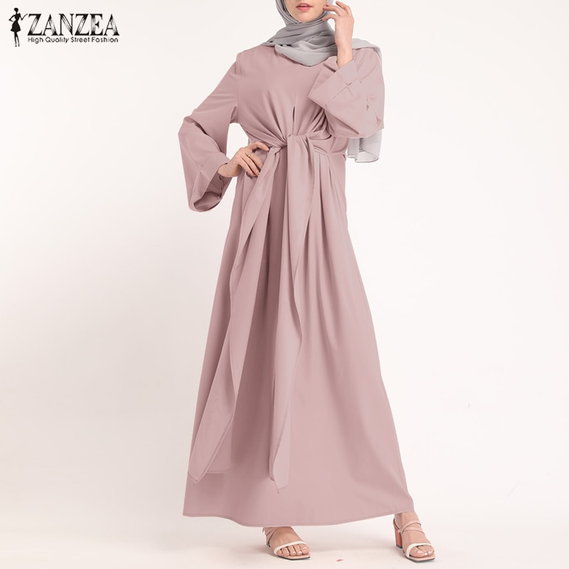 ZANZEA Muslim Dresses Eid Mubarak Kaftan Dubai Abaya Turkey Fashion Hijab Dress Islam Clothing Maxi Sundress For Women Vestidos ZANZEA Muslim Dresses Eid Mubarak Kaftan Dubai Abaya Turkey Fashion Hijab Dress Islam Clothing Maxi Sundress For Women Vestidos