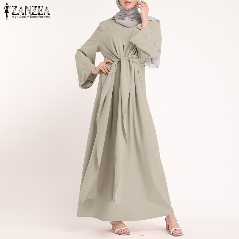 ZANZEA Muslim Dresses Eid Mubarak Kaftan Dubai Abaya Turkey Fashion Hijab Dress Islam Clothing Maxi Sundress For Women Vestidos ZANZEA Muslim Dresses Eid Mubarak Kaftan Dubai Abaya Turkey Fashion Hijab Dress Islam Clothing Maxi Sundress For Women Vestidos
