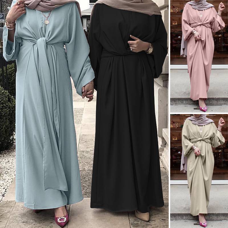 ZANZEA Muslim Dresses Eid Mubarak Kaftan Dubai Abaya Turkey Fashion Hijab Dress Islam Clothing Maxi Sundress For Women Vestidos ZANZEA Muslim Dresses Eid Mubarak Kaftan Dubai Abaya Turkey Fashion Hijab Dress Islam Clothing Maxi Sundress For Women Vestidos